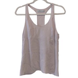 Geren Ford XS Pleated 100% Silk Tank Top Light Blush​​​​​